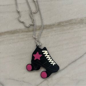 Black Pink Skate Necklace